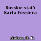 Russkie stat'i Karla Fosslera