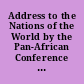 Address to the Nations of the World by the Pan-African Conference in London, 1900