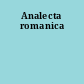 Analecta romanica