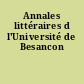 Annales littéraires d l'Université de Besancon