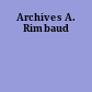 Archives A. Rimbaud