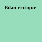 Bilan critique