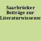 Saarbrücker Beiträge zur Literaturwissenschaft
