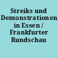 Streiks und Demonstrationen in Essen / Frankfurter Rundschau