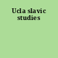 Ucla slavic studies