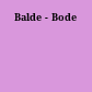Balde - Bode