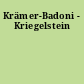 Krämer-Badoni - Kriegelstein