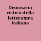 Dizionario critico della letteratura italiana