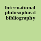 International philosophical bibliography