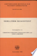 DDR-Lyrik im Kontext