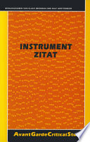 Instrument Zitat : über den literarhistorischen und institutionellen Nutzen von Zitaten und Zitieren
