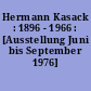 Hermann Kasack : 1896 - 1966 : [Ausstellung Juni bis September 1976]