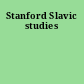 Stanford Slavic studies