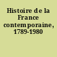 Histoire de la France contemporaine, 1789-1980