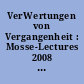 VerWertungen von Vergangenheit : Mosse-Lectures 2008 an der Humboldt-Universität zu Berlin