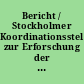 Bericht / Stockholmer Koordinationsstelle zur Erforschung der deutschsprachigen Exil-Literatur