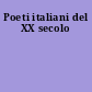 Poeti italiani del XX secolo
