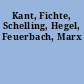 Kant, Fichte, Schelling, Hegel, Feuerbach, Marx