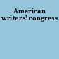 American writers' congress