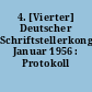 4. [Vierter] Deutscher Schriftstellerkongreß Januar 1956 : Protokoll