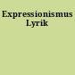 Expressionismus Lyrik
