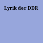 Lyrik der DDR