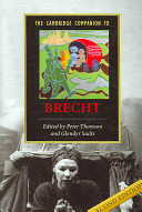 The Cambridge companion to Brecht