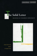 The solid letter : readings of Friedrich Hölderlin