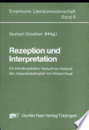 Rezeption und Interpretation : ein interdisziplinärer Versuch am Beispiel der "Hasenkatastrophe" von Robert Musil