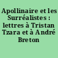 Apollinaire et les Surréalistes : lettres à Tristan Tzara et à André Breton