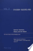 German literature, history and the nation