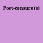 Post-censure(s)