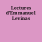 Lectures d'Emmanuel Levinas