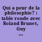 Qui a peur de la philosophie? : table ronde avec Roland Brunet, Guy Coq, Jacques Derrida et Vladimir Jankélévitch