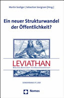 Leviathan : Zeitschrift für Sozialwissenschaften. Sonderheft / Sonderband