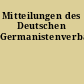 Mitteilungen des Deutschen Germanistenverbandes