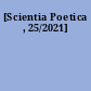 [Scientia Poetica , 25/2021]