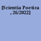 [Scientia Poetica , 26/2022]