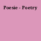 Poesie - Poetry