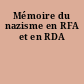 Mémoire du nazisme en RFA et en RDA