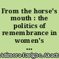 From the horse's mouth : the politics of remembrance in women's writing on the Nigerian civil war