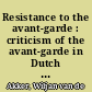 Resistance to the avant-garde : criticism of the avant-garde in Dutch literary periodicals