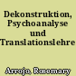 Dekonstruktion, Psychoanalyse und Translationslehre