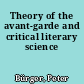 Theory of the avant-garde and critical literary science