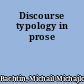 Discourse typology in prose