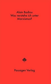 Was verstehe ich unter Marxismus? : Vortrag vom 18. April 2016 an der École normale supérieure