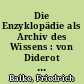 Die Enzyklopädie als Archiv des Wissens : von Diderot zu Hegel