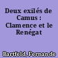 Deux exilés de Camus : Clamence et le Renégat