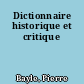 Dictionnaire historique et critique