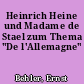 Heinrich Heine und Madame de Stael zum Thema "De l'Allemagne"